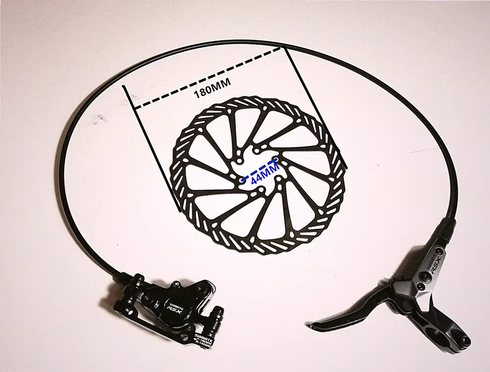 76cm left hand hydraulic brake disc system for drift trike bicycle mountain bike