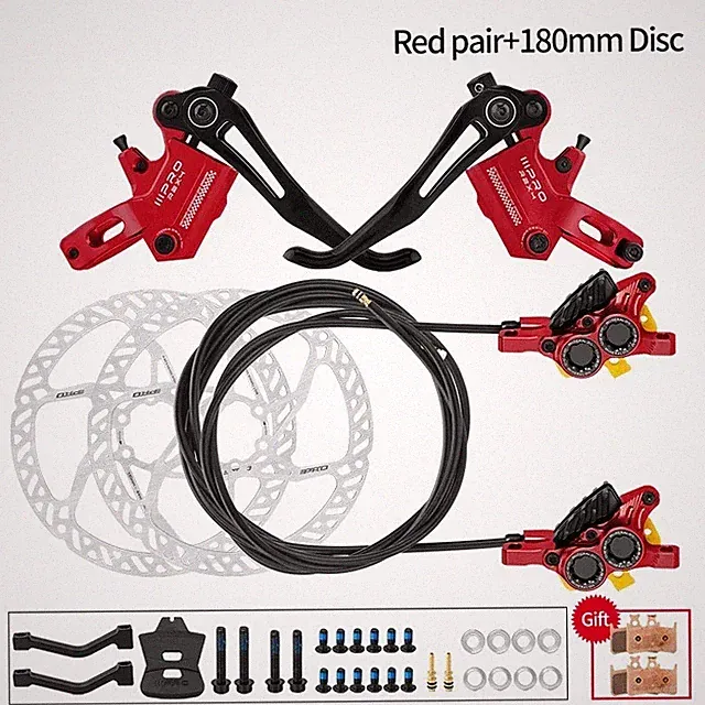 AM DH MTB Bike Bicycle Brake 4 Piston Hydraulic Disc 880/1700mm Split Oil Disc