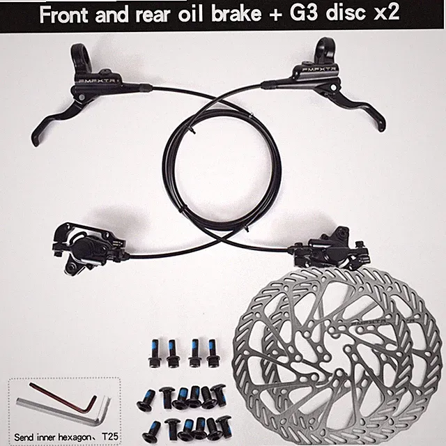 FMFX Hydraulic Disc Brake set (Front Rear 160mm) Rotors and adaptive hardware