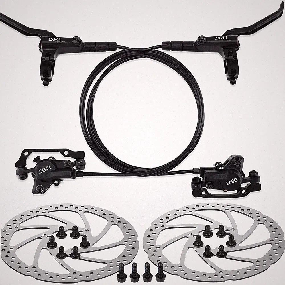 Hydraulic Disc Brake Set MTB Bike Brakes 160mm Rotors Pair Kit TOBWOLF
