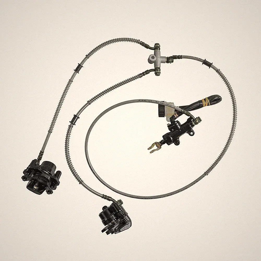 Hydraulic Rear Foot Brake Caliper Cylinder Kit For Go Kart Drift Trike Mini Bike