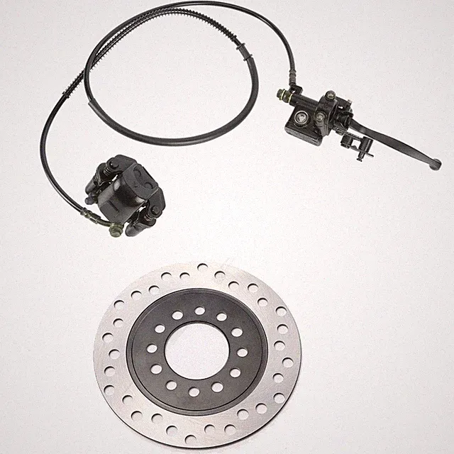 Hydraulic Rear Hand Brake Caliper + Rotor Fit ATV Quad Golf Drift Trike Scooter