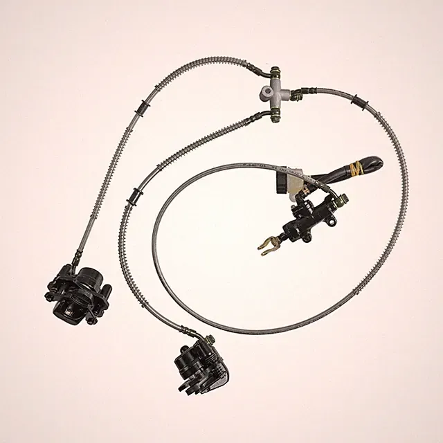 Hydraulic Rear Twin Foot Brake Caliper Assembly for ATV Quad Go Kart Golf Cart
