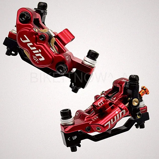 JUIN Tech GT-P Ultra Light 4-P Post Mount Hydraulic Disc Brake Caliper Set F+R