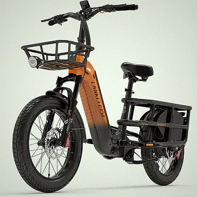 Lankeleisi Electric Cargo Bike 20'' * 3.0 Fat Tire City eBike 1000W/20Ah 7-Speed