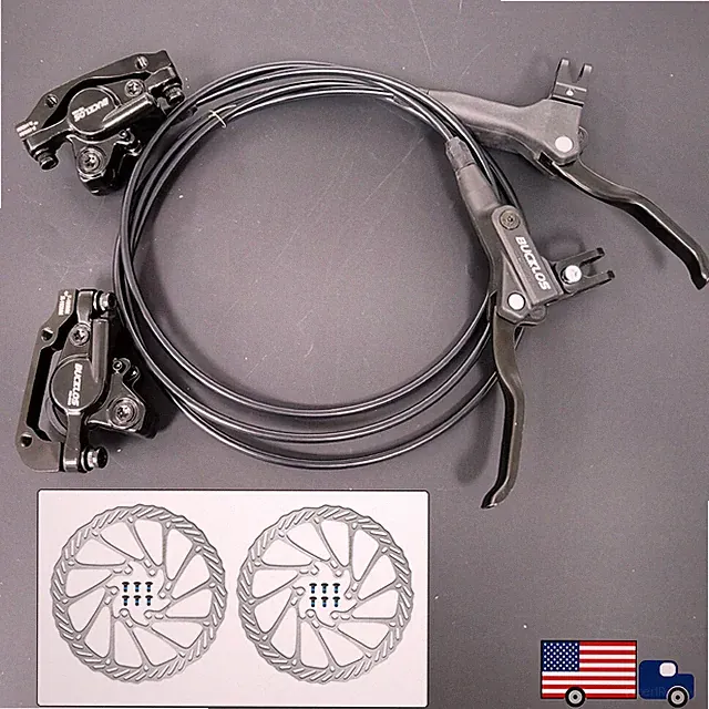 MTB Bicycle Disc Brake Hydraulic Left Front&Right Rear Caliper Lever 160mm Rotor