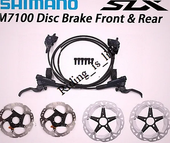 NEW Shimano SLX M7100 MTB Hydraulic Disc Brake Set Front&Rear RT86 Rotor Option