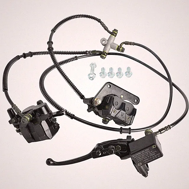 Rear Left Lever Hydraulic Twin Disc Brake Caliper Pad set E-Bike Tricycle 125cc
