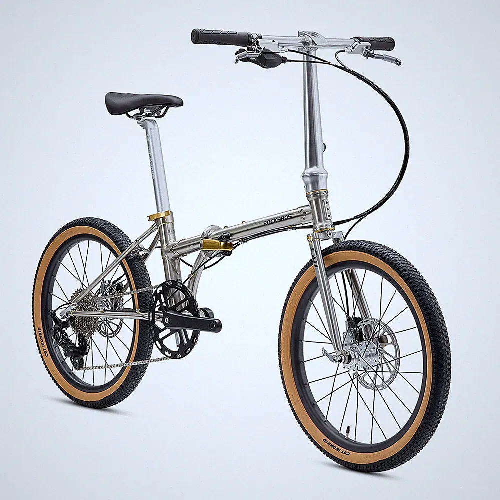 ROCKBROS Gravis 20" Folding Bike 9-Speed 4130 Steel LUG Hydraulic Disc Brakes
