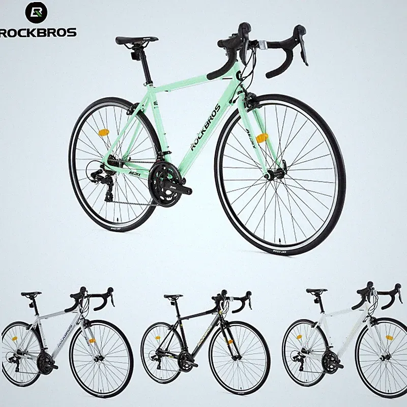 ROCKBROS Road Bike Racing Bicycle 700C Shimano 2x8 Speeds Hydraulic Disc Brakes