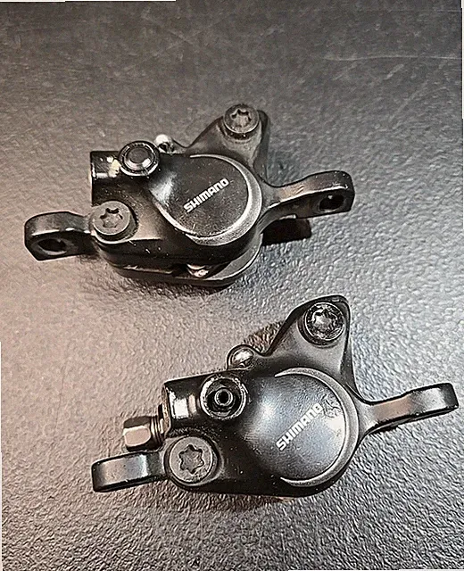 Set Shimano BR-M315 Hydraulic Disc Brake Caliper Black Bicycle Brakes Hydro Mtb