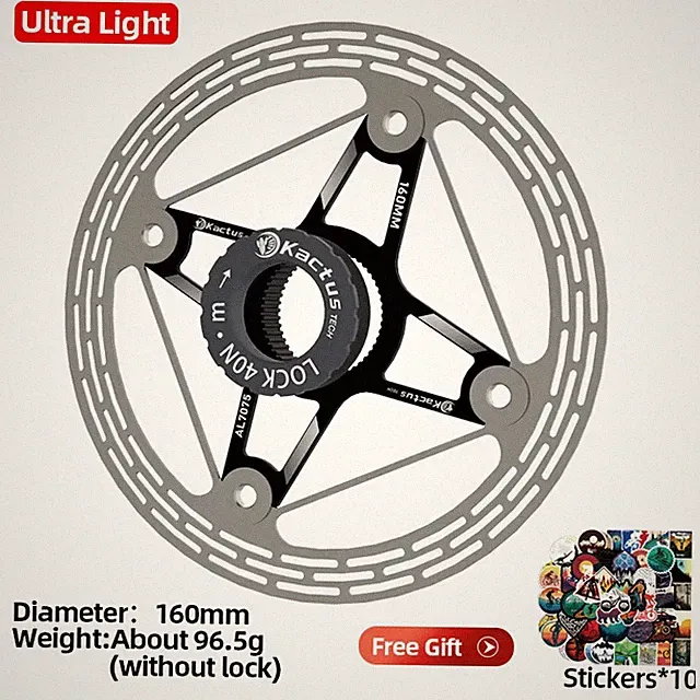 Ultra-light Bicycle Brake Rotor Efficient Heat Dissipation 6 Bolts/Center Lock